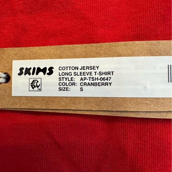 SKIMS COTTON JERSEY LONG SLEEVE T-SHIRT - Picture 6 of 10